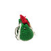 Portachiavi zainetto rosso bianco e verde ad uncinetto 5.5x6.5 cm - 1PRT