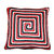 Cuscino geometrico nero rosso e grigio ad uncinetto 40x40 cm - COVER - 1CS