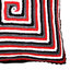 Cuscino geometrico nero rosso e grigio ad uncinetto 40x40 cm - COVER - 1CS