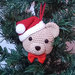 Amigurumi Palla di Natale orsetto ad uncinetto 9x11 cm - 67NTL