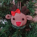 Amigurumi Palla di Natale renna ad uncinetto 12x11 cm - 33NTL