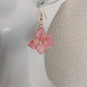 Orecchini fiore rosa