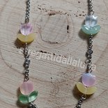 AINFQY Collana a tulipani in argento sterling 925, con pietra