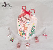 Bracciale con ciondoli natalizi con scatola regalo casetta pan di zenzero idea regalo natale ragazze, bambine, teeenagers