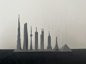 Grattacieli monumenti più alti del mondo 13 x 8 cm