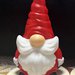 Babbo Natale su base in legno dipinto a mano 10cm realizzato con stampante 3D
