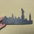 Skyline Newyork stampa 3D 16 x 8,5 cm