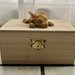 Scatola box porta gioie di legno con drago 13 x 10 x 6 cm