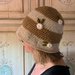 Cappello uncinetto,bucket hat,cappello ricamato,cappello pescatore,cappello donna,cappello secchiello uncinetto,Cappelli inverno,cappello fiori