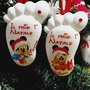 Addobbo albero di natale magnete piedini 8 cm topolino minnie natalizio personalizzabile 