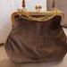 Borsa clic clac vintage marrone