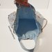 Sacco-Sacchetta con coulisse, maniglie e tracolline in cotone foderato azzurro