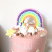 Torta scenografica unicorno arcobaleno per Battesimo o Compleanno bambina