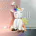 Torta scenografica unicorno arcobaleno per Battesimo o Compleanno bambina