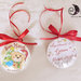 2 Palline plexiglass con immagine e frase personalizzata idea regalo natale