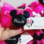 Bomboniera nascita battesimo Minnie calamita segnaposto magnete fiocco confetti biglietto 