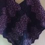 Poncho in lana bicolore