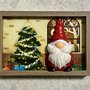 Quadretto natalizio 11 x 16 cm con Babbo Natale