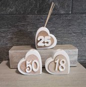 Bomboniera profumatore artigianale cuore sposi per compleanno 18 anni anniversario venticinquesimo 25 anni 50 anni segnaposto
