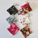 Gadget / segnaposto / bustina regalo in stoffa con moschettone natalizia