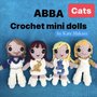 ABBA crochet mini dolls in "Cats" costumes