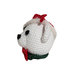 Amigurumi Palla di Natale orsetto bianco ad uncinetto 9x11 cm - 67NTL
