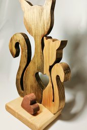 Romantici Gattini in legno - San Valentino