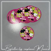 Biglietti/tag o adesivi per compleanno di Minnie - mod. 1
