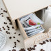 Cassetto portacialde caffè e capsule in legno per macchina caffè, piano d'appoggio e dispenser per cialde capsule e accessori plus