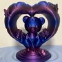 Orso amore love San Valentino cuore multicolore 13 x 14 x 8 cm