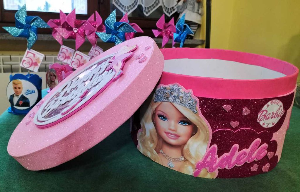 Scatola Porta Merende Festa Barbie Con Operchio Personalizzabile Ri scatola-porta-merende-festa-barbie-con-operchio-personalizzabile-ri
