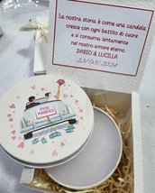 Box con candela just married