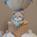 Cake topper mongolfiera con orsetto