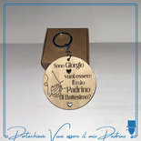 Portachiavi Personalizzato Per Padrino – Vuoi Fare Da Padrino? – Regalo Richiesta Acciaio Inox Argento