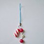 phone strap bianco/rosso