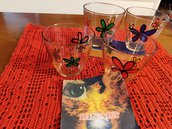 Bicchieri decorati a mano