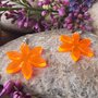 Orecchini Funny Flowers Arancio Fluo