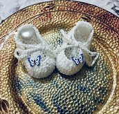 Scarpette scarpine crochet neonato bebè