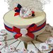 Bomboniera Torta battesimo minnie minu topolino simba 35 fette confetti biglietto piedini nascita gemelli calamita magnete torta scenografica cane topper topping 