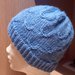 Berretto azzurro in misto lana (Modello: "Bird by bird hat" di S. K. Hull)