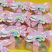 Bomboniera primo compleanno bimba arcobaleno pastello nuvola nome segnaposto magnete calamita unicorno 