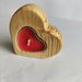 Porta candele, lumini  a forma di cuore fatti a mano in legno di Abete - San Valentino, Ricorrenze