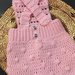 Vestito salopette neonata bambina lana da 0 a 6 mesi