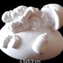 Neonato bimbo bimba 3d in  gesso ceramico profumato per il fai da te