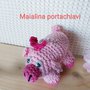                         Porcellino amigurumi  portachiavi 