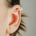 Ear cuff con perle naturali d'acqua dolce in gold filled 12k