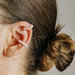 Ear cuff con perle naturali d'acqua dolce in rose gold filled 12k