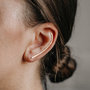 Ear Climbers 45 mm Effetto Martellato in Rose Gold Filled 12k