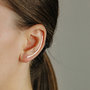 Ear Climbers 40 mm Effetto Martellato in Argento 925