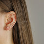 Ear Climbers 35 mm Effetto Martellato in Gold Filled 12k